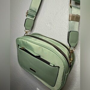 NWOT Nyon Mint Green Crossbody Bag with guitar strap